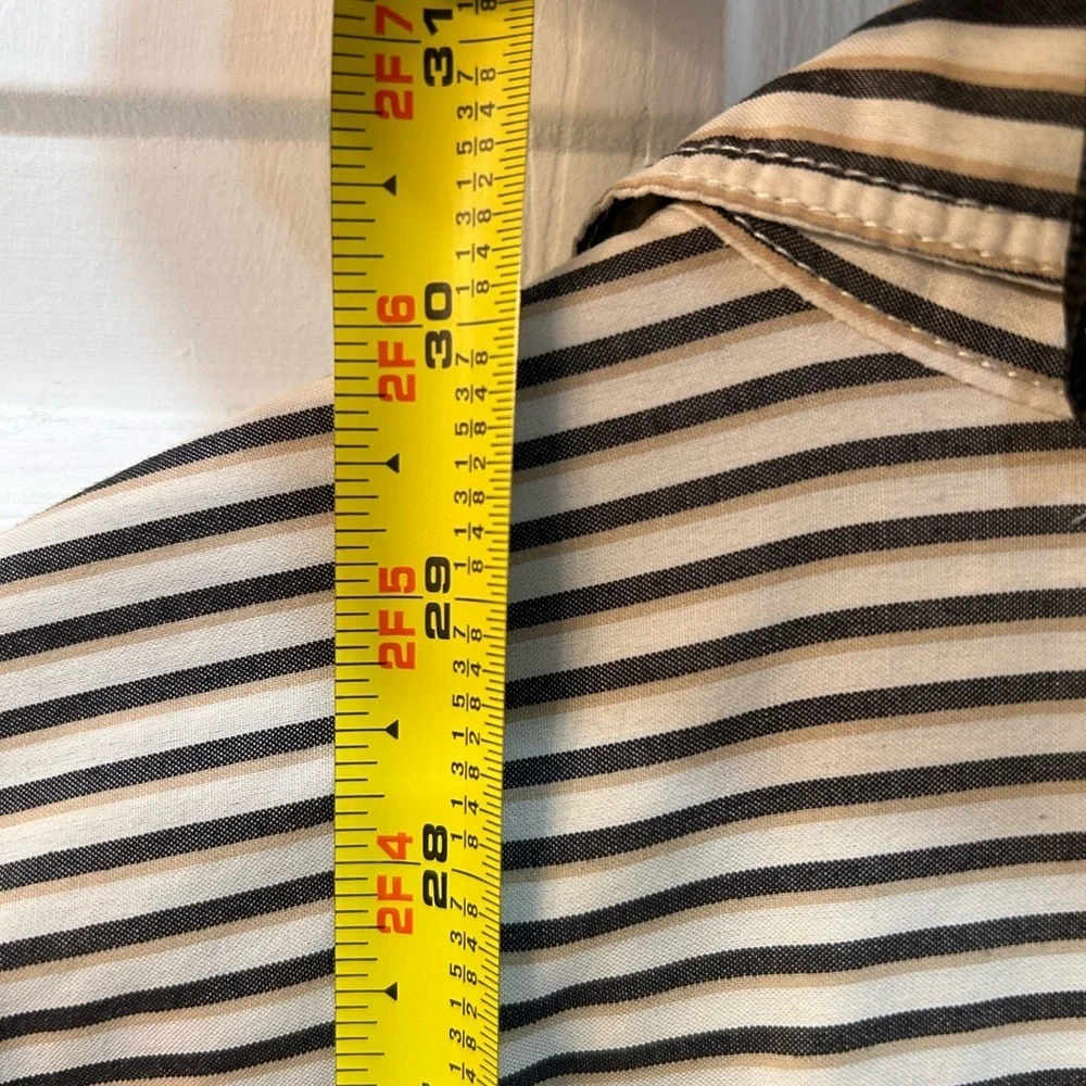 HE‎ NORTH FACE Striped Short Sleeve Shirt Men's Sz M Snap Button Outdoors Retro
